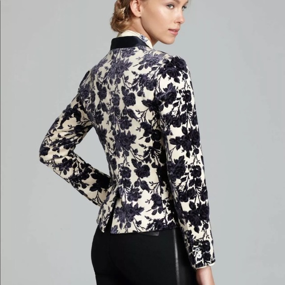 Tory Burch Dayton Flocked Floral Velvet Blazer - Picture 13 of 14